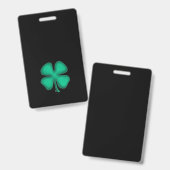 Badge Irlandais noir vertical (Avant & arrière)