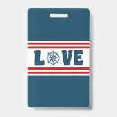 Badge J'adore le design nautique (Arrière)