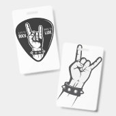 Badge J'adore le rock (Avant & arrière)