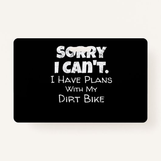 Badge J'Ai Des Plans Avec Mon Dirt Vélo Cadeau (Devant)