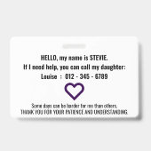Badge J'AI FIBROMYALGIA — bulle de discours (Arrière)