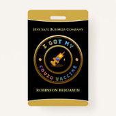 Badge J'Ai Obtenu Mon Insigne De Logo Du Vaccin Convid B (Dos)