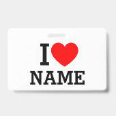 Badge J'aime le nom (Arrière)