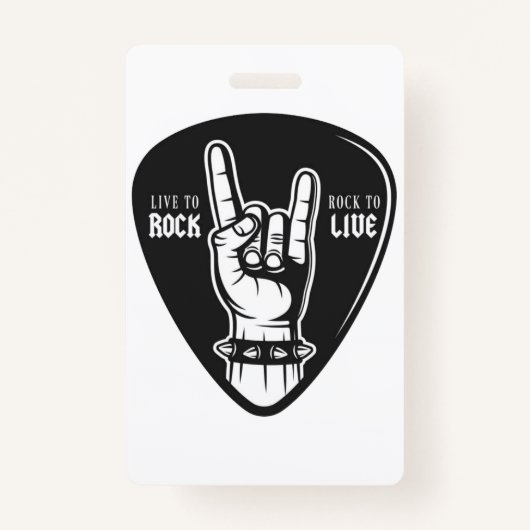 Badge J'aime le rock (Devant)
