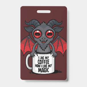Badge J'aime mon café comme j'aime ma magie