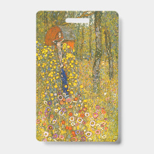 Badge Jardin agricole Gustav Klimt avec Crucifix