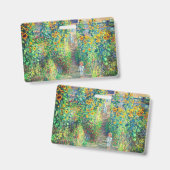 Badge Jardin aux fleurs de Monet (Avant & arrière)