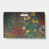 Badge Jardin aux fleurs Gustav Klimt (Arrière)