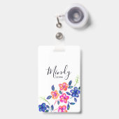 Badge Jardin de Fleurs (Avant avec rétractable)