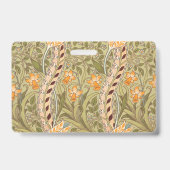 Badge Jardin de jonquilles William Morris Fleur Classiqu (Arrière)