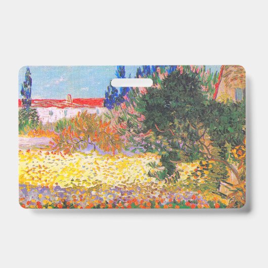 Badge Jardin fleuri de Vincent Van Gogh (Avant)