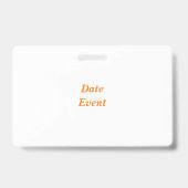 Badge Jardin Floral Nom Blanc (Arrière)