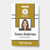 Badge Jaune | Carte d'identité professionnelle de l'ent (Avant)