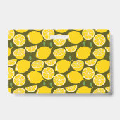 Badge Jaune Citron Moderne Amusant Mignon (Arrière)