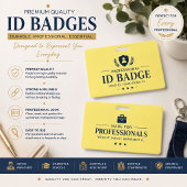 Badge Jaune #FFF555, Doré