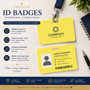 Badge Jaune #FFF555, Doré
