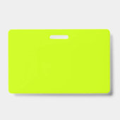 Badge Jaune fluorescent couleur - lettrage gras (Arrière)