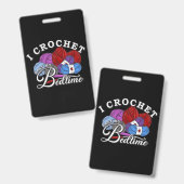 Badge Je Crochète Après Mon Heure de Coucher (Avant & arrière)