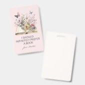Badge Je devrais infiniment préférer un livre II - Jane (Avant & arrière)