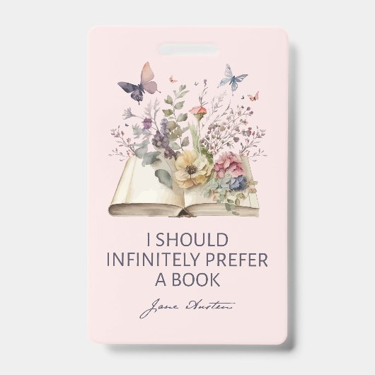 Badge Je devrais infiniment préférer un livre II - Jane (Avant)