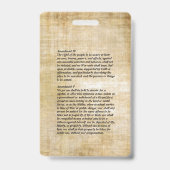 Badge Je ne consens pas insigne et lanière (Arrière)