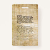 Badge Je ne consens pas insigne et lanière (Dos)