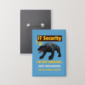 Badge Je ne suis pas en train de discuter, juste d'expli (Recto/Verso)