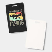 Badge Je préférerais piloter un drone (Avant & arrière)