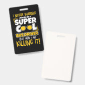 Badge Je Serais Un Pilote De Bus Super Cool (Front & Back)