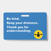 Badge Je suis dispensé de porter une couverture faciale (Arrière)