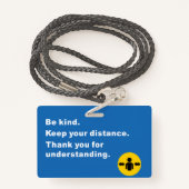 Badge Je suis exempté de porter un couvre-visage (Derrière avec lanière)