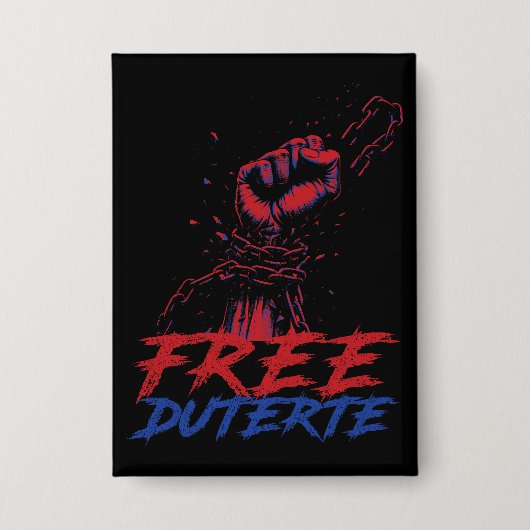 Badge Je Suis Pour Duterte Free DU30 Free Duterte (Recto)