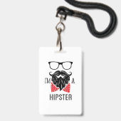 Badge Je suis un Hipster (Back with Lanyard)