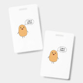 Badge Je suis une pomme de terre (Avant & arrière)