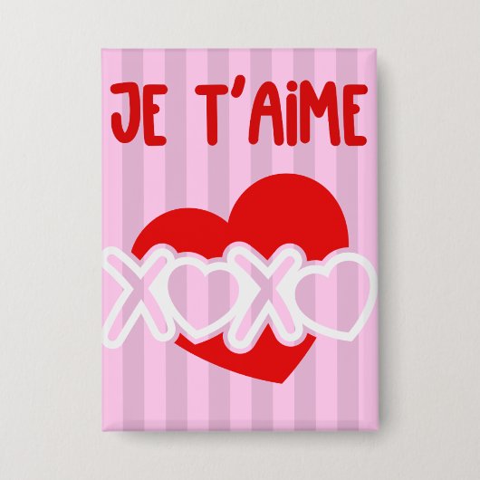 Badge Je t'aime (Recto)