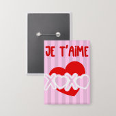 Badge Je t'aime (Recto/Verso)