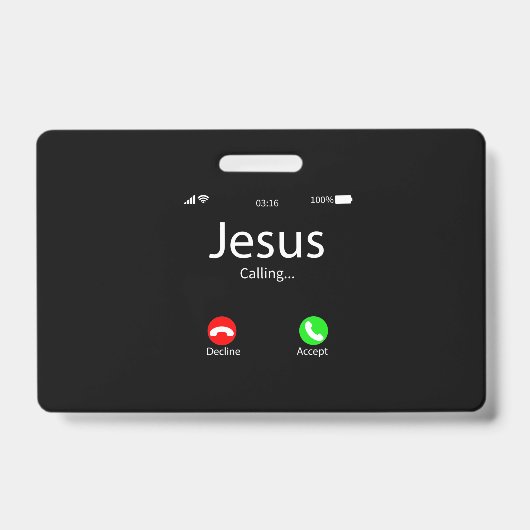 Badge Jésus Appelle Chrétien (Avant)