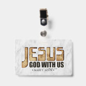 Badge JÉSUS : Dieu Avec Nous (Avant avec clip)