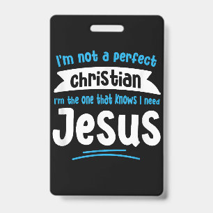 Badge Jésus Hommes Femmes Enfants Amusant Bible Chrétien