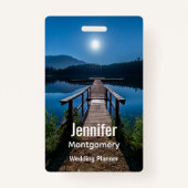 Badge Jetée de nuit sous une Pleine lune (Devant)