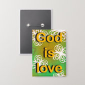 Badge Jeter Oreiller Dieu est amour (Recto/Verso)