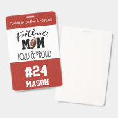 Badge Jeu de football de maman (Avant & arrière)