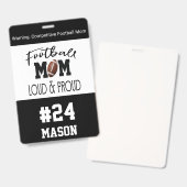 Badge Jeu de football de maman (Avant & arrière)