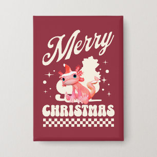 Badge Joli Axolotl de Noël Joyeux Noël