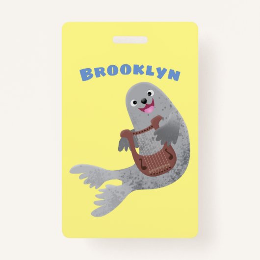 Badge Joli dessin animé sur le phoque du Groenland (Devant)