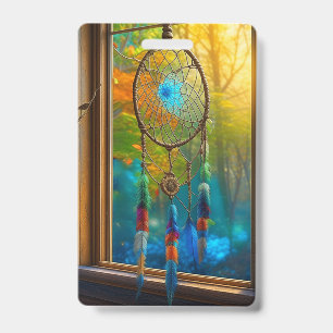 Badge Joli Dreamcatchers colorés dans Vitre vide