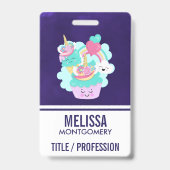 Badge Joli gâteau et glace heureuse (Arrière)