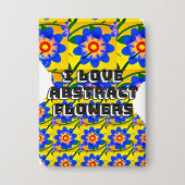 Badge Joli Motif de fleurs Abstraites (Recto)
