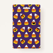 Badge Joli orange violet Halloween Emoji Candy Corn (Dos)
