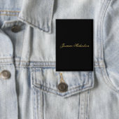 Badge Jolie calligraphie chic nom noir et or (Insitu)